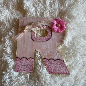 Cute initial R wood letter